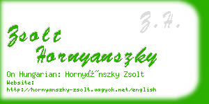 zsolt hornyanszky business card